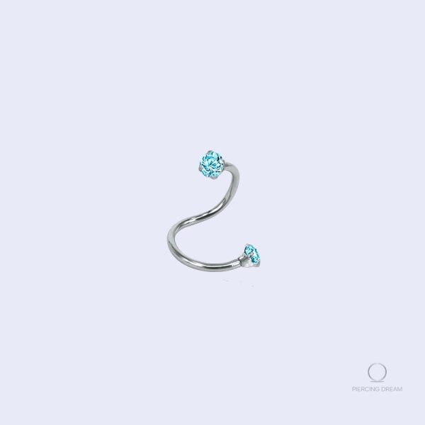 Design élégant de piercing labret Torsada Ciel