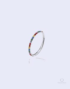 Piercing labret en titane Aira Multicolore