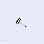 Vibria d'Argent - piercing langue vibrant cylindrique