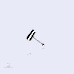 Vibria d'Argent - piercing langue vibrant cylindrique