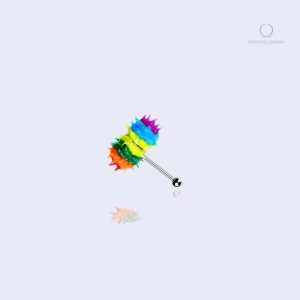 Piercing langue homme Euphéa Multicolore vibrant