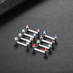 Piercing agrafe horizontal Liana en Iolite