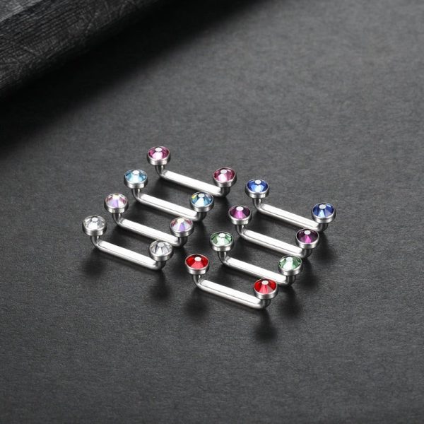 Piercing agrafe horizontal Liana en Iolite