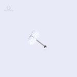 Euphéa Blanche - piercing langue vibrant en acier chirurgical