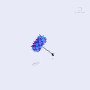 Euphéa Bicolore piercing langue vibrant bleu/violet