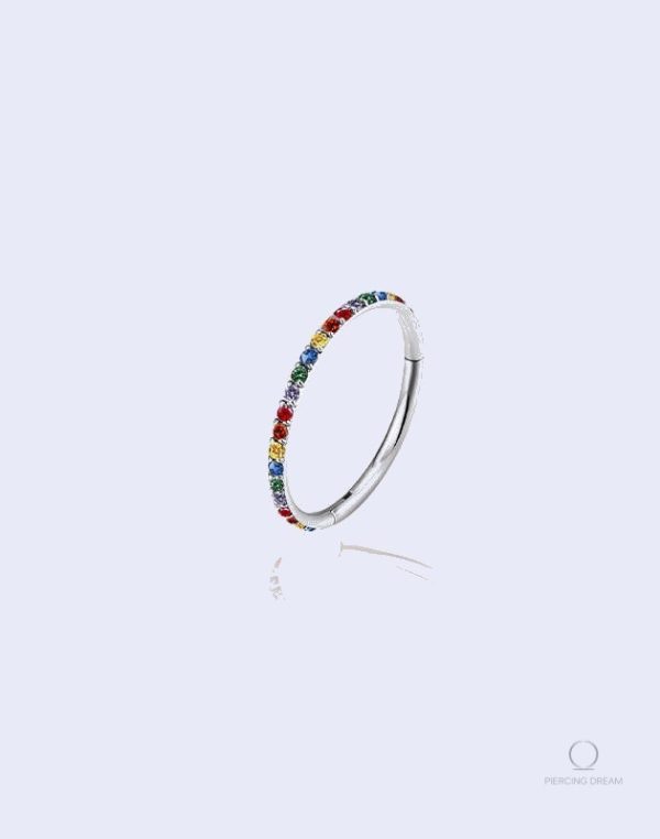 piercing-levre-anneau-femme-1 Piercing lèvre anneau Aira multicolore pour femme