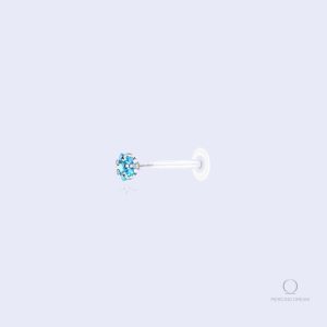 Piercing lèvre bioflex étoile bleu Livia Ciel