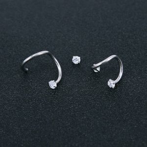 Torsada Zircon, piercing pour lèvre avec style décalé