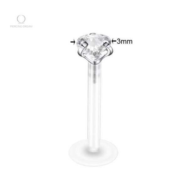 Lyra Cristal : piercing pour lèvre, style minimaliste