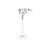Piercing lobe Lyra, finition cristal pour un look raffiné