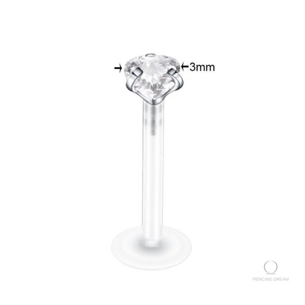 Piercing lobe Lyra, finition cristal pour un look raffiné