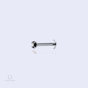 Piercing Orla, design médusa en argent et onyx noir