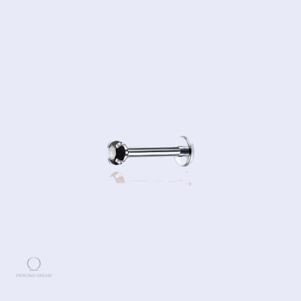 Piercing Orla, design médusa en argent et onyx noir