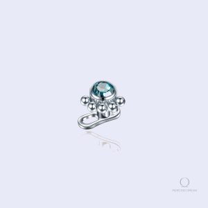 Piercing microdermal bleu Unitya Saphir
