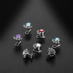 Piercing bleu en saphir pour microdermal
