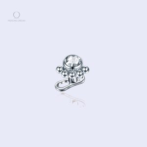 Piercing microdermal poitrine Unitya Cristal élégant