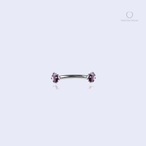 Piercing nez argent avec diamant violet Spirita Iolite