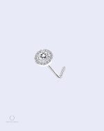 Piercing de nez disc flat en L Merle