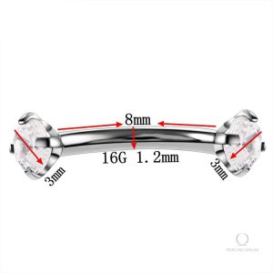 Design élégant du piercing nez Spirita en métal