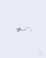 Piercing nez nostril en zircon rose élégant