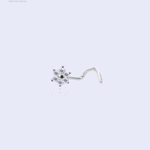 Piercing nez fleur en tige courbée Aspiera