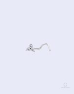 Piercing de nez en diamant, style tire bouchon