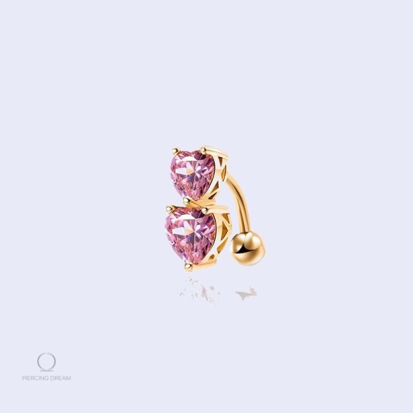 piercing-nombril-chirurgical-1 Piercing nombril cœur en acier chirurgical Rhea Rhodon