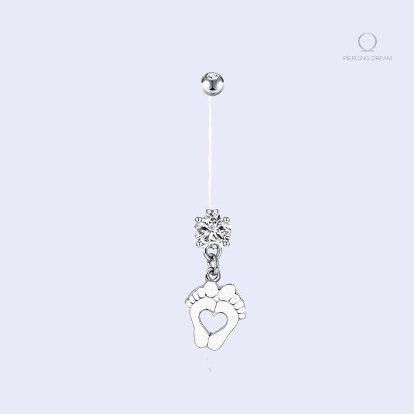 piercing-nombril-grossesse-argent-1 Piercing nombril grossesse Noha Zircon en argent