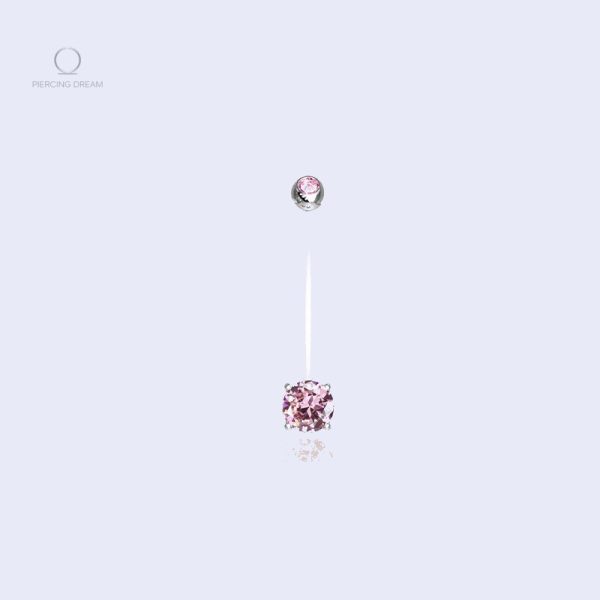 Accessoire de grossesse, piercing nombril bioflex Gravida Rose