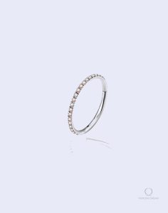 Piercing nombril inversé Aira Cristal en anneau