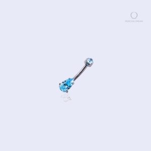 Piercing nombril Jovana Ciel avec strass bleu