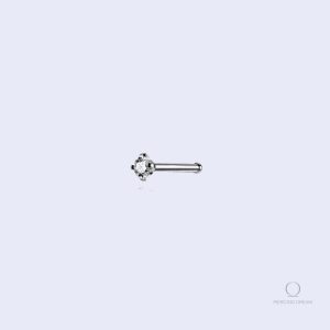 Piercing nostril Mélina Cristal en acier 316L avec diamant