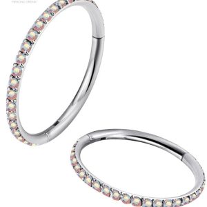 Piercing anneau pour le nez, design élégant Aira Cristal