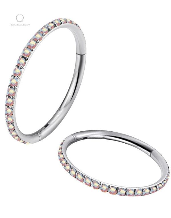 Piercing anneau pour le nez, design élégant Aira Cristal
