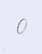 Piercing conch Aira multicolore en forme d'anneau