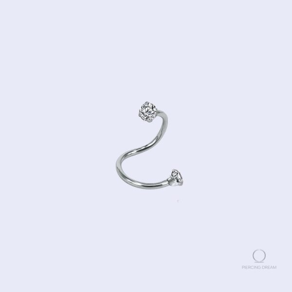 piercing-oreille-helix-spirale-1 Piercing hélix spirale Torsada Zircon en métal
