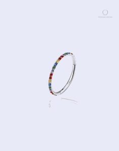 Piercing oreille rook en anneau multicolore Aira