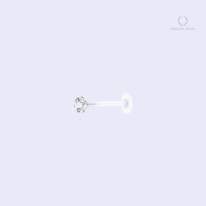 Piercing oreille transparent Lyra Cristal