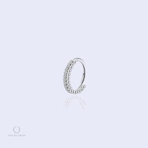Piercing nombril en titane avec perles Cosmica