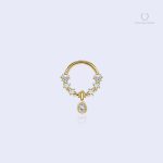 Piercing septum Eirlys 8mm en acier inoxydable
