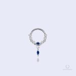 Piercing septum Ember avec pierre bleue originale
