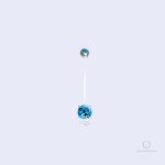 Piercing nombril grossesse bleu Gravida Saphir