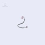 Piercing spirale labret décalé Torstara Rhodon