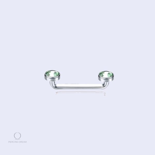 Design élégant et moderne de piercing agrafe vert