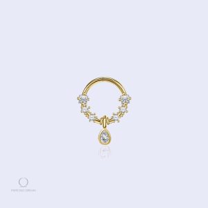 Piercing téton goutte 1.2 mm, design élégant et tendance
