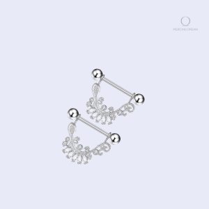 Piercing téton salamandre en acier inoxydable