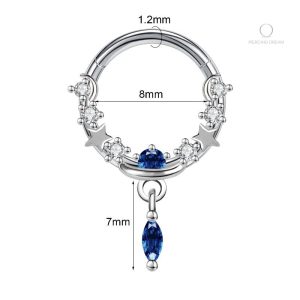 Ember, piercing téton avec design raffiné et pendentif