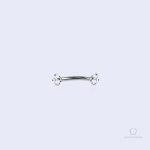 Piercing téton vertical Spirita Cristal avec diamants