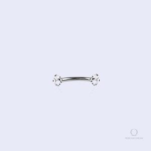 Piercing téton vertical Spirita Cristal avec diamants