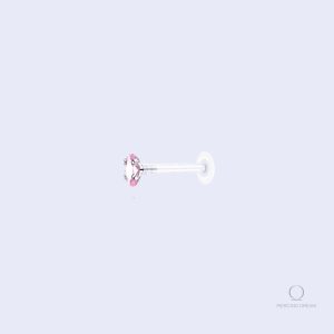 Piercing tragus bioflex Lucie Rhodon, élégant et confortable